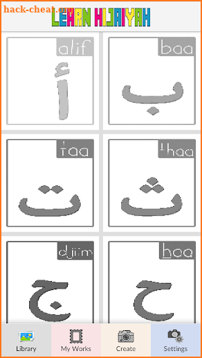 Alphabet Hijaiyah : Pixel Art - Coloring by Number screenshot