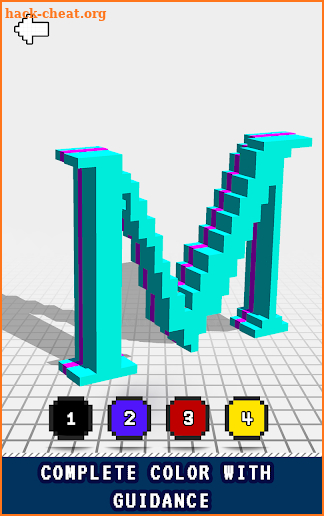 Alphabets 3D Color by Number - Voxel Coloring screenshot
