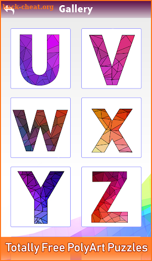 Alphabets Poly Art: Paint by Sticker, Poly Colour screenshot
