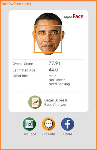 AlphaFace - Face Evaluator screenshot