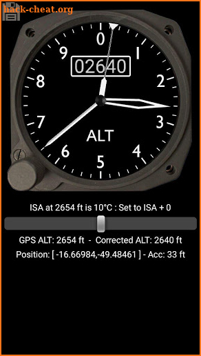 Altimeter - GPS Altitude to Barometric Altitude screenshot