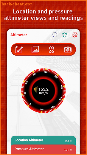 Altimeter: Show Location Height & Pressure screenshot