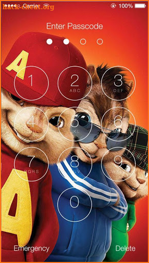 Alvin and the Chipmunks Lock Screen screenshot
