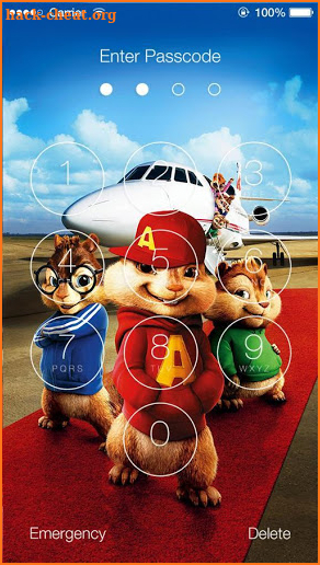 Alvin and the Chipmunks Lock Screen screenshot