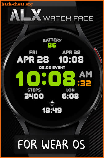 ALX01 Digital Color Watch Face screenshot