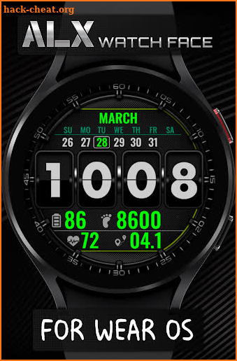 ALX01 Flip Digital Watch Face screenshot