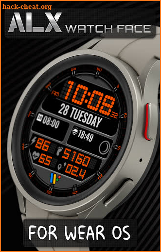 ALX05 LCD Digital Watch Face screenshot