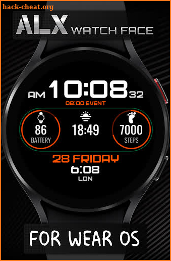 ALX09 LCD Digital Watch Face screenshot