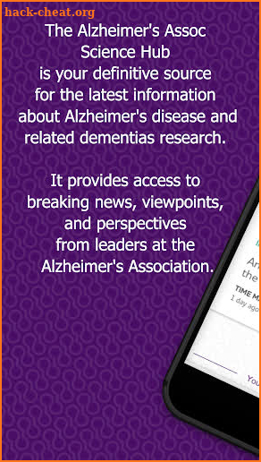 Alzheimer's Assoc Science Hub screenshot