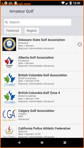 Amateur Golf screenshot