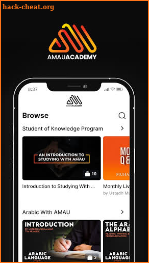 AMAU Academy screenshot