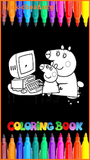 Amazing Pepo - Kids Pig Game Coloring Book screenshot