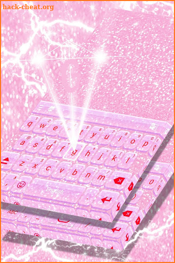 Amazing Pink Glitter Keyboard screenshot