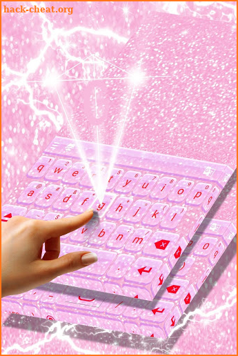 Amazing Pink Glitter Keyboard screenshot