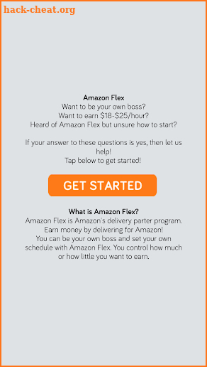 Amazon Flex - Getting Started screenshot