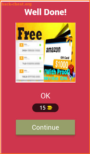 Amazon Gift Card Quiz screenshot