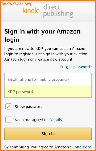 Amazon KDP screenshot