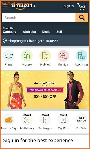 Amazon online shopping screenshot