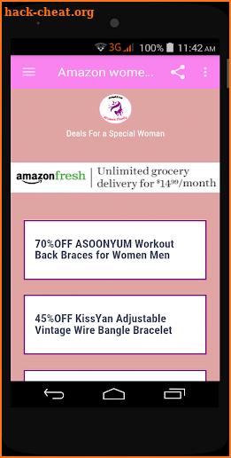 Amazon Women Deals - Products Coupon codes screenshot