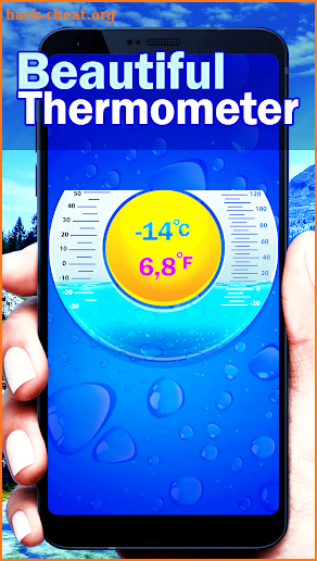 Ambient thermometer in phone screenshot