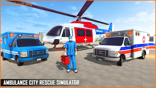 Ambulance Driver City Rescue Helicopter Simulator screenshot