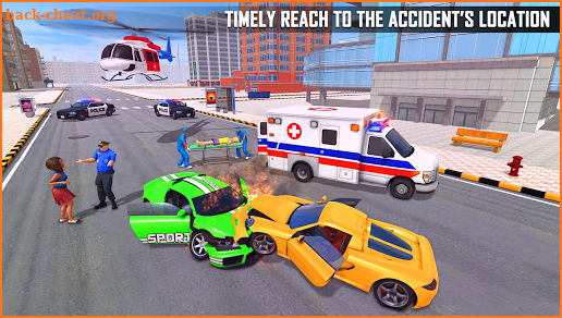 Ambulance Driver City Rescue Helicopter Simulator screenshot