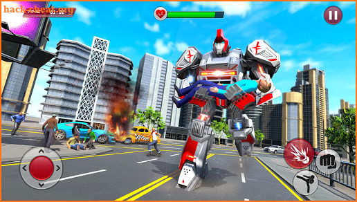 Ambulance Robot Transforming: Rescue robot games screenshot