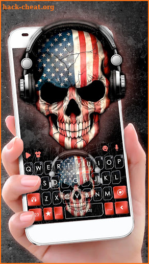 America Dj Skull Keyboard Theme screenshot