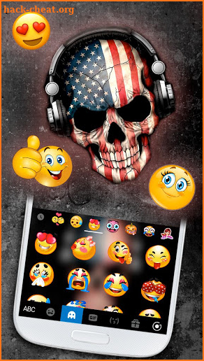 America Dj Skull Keyboard Theme screenshot