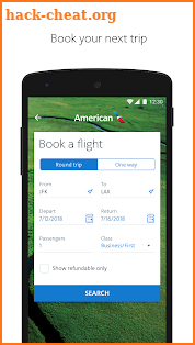 American Airlines screenshot