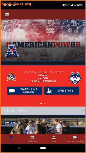 American Athletic Conference screenshot