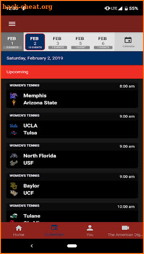 American Athletic Conference screenshot
