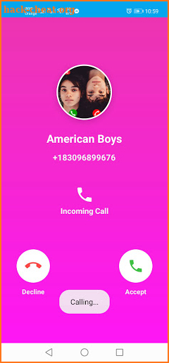 American Boys Fake Call Video - Chat Simulation screenshot
