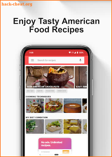 American cookbook - American food recipes screenshot