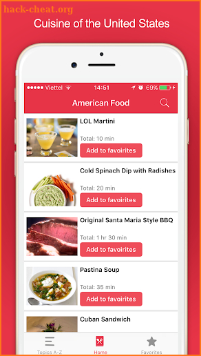 American Cuisine - Meal Ideas screenshot