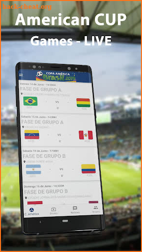 American Cup Brazil 2019 Live Games Fixtures screenshot