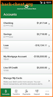 American First National Bank Mobile screenshot
