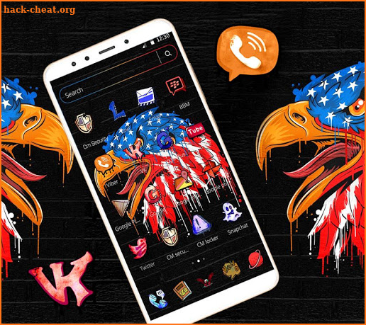 American Flag HD Eagle Launcher Theme 🦅 screenshot