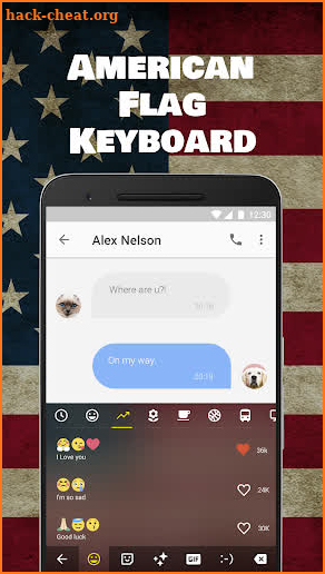 American Flag Keyboard Theme & Emoji Keyboard screenshot