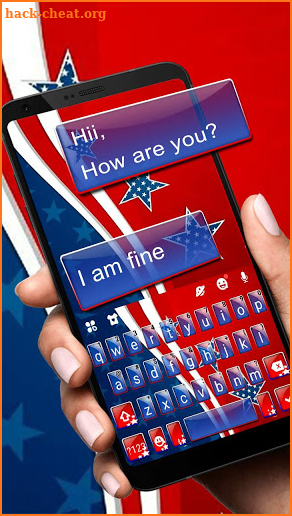 American Flag Stars Keyboard Theme screenshot