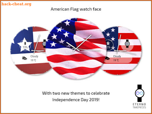 American Flag Watch Face screenshot
