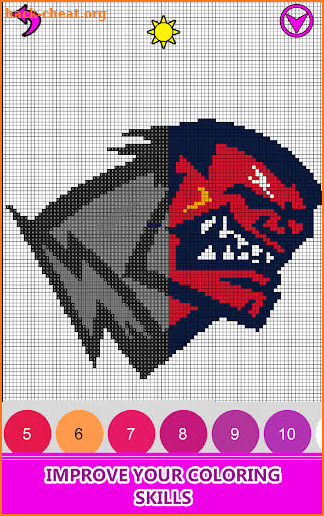 American Football Logo Pixel Art:  Color by Number screenshot