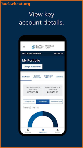 American Funds RKDirect 401k screenshot