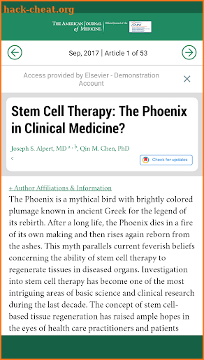 American Journal of Medicine screenshot