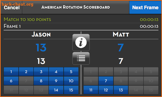 American Rotation Scoreboard screenshot