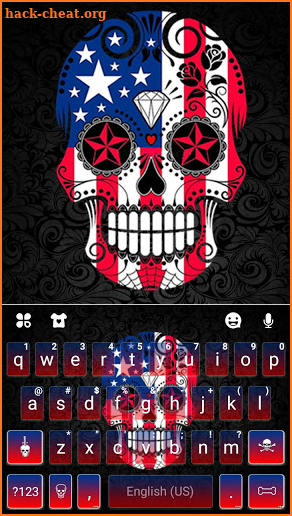 American Skull Art Keyboard Theme screenshot