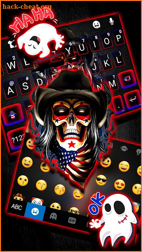 American Skull Keyboard Theme screenshot