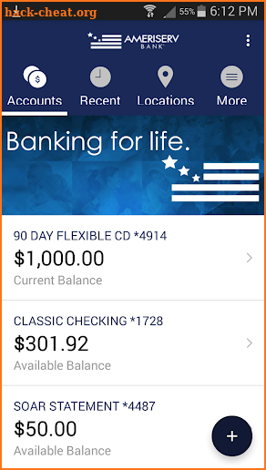 AmeriServ Banking screenshot