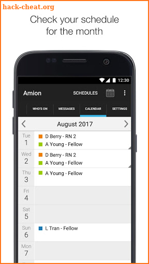 Amion - Physician Calendar screenshot