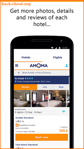 AMOMA - Hotel Finder screenshot